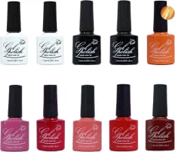 Kit 10 Esmaltes Polish Gel - Chic & Fun - 10x7,5ml - Unhas Uv Led