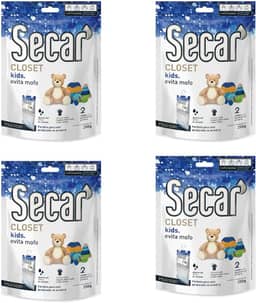 Kit 4 Unid Evita Mofo Desumidificador Anti Mofo Closet Pendurável 250g Kids