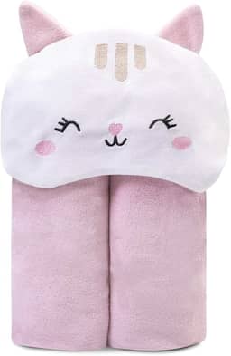 Papi Toalha De Banho Mami Bichus Forrada Com Capuz Bordado Rosa 90Cmx80Cm 01