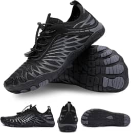 Sapatos de caminhada descalços para mulheres e homens, sapatos profissionais de caminhada e caminhada com bico largo, antiderrapante, leve e respirável