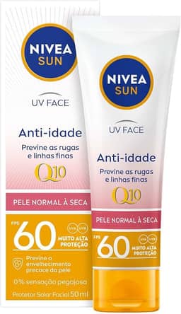 NIVEA SUN Protetor Solar UV Face Q10 Anti-Idade FPS 60 50ml