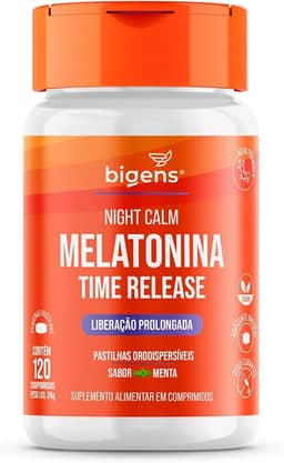 Night Calm Melatonina Time Release, 120 comprimidos, Biogens, Bigens