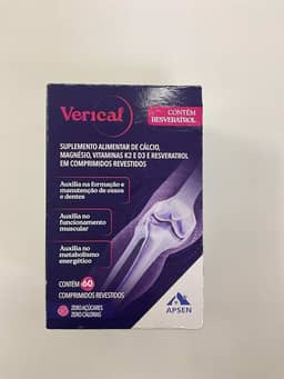 Verical - Cálcio, Magnésio, Vit K2 E D3 + Resveratrol