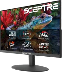 Sceptre Novo monitor Prime de 55.9 cm até 144Hz HDMI DisplayPort alto-falantes embutidos, preto máquina 2026 (série FW144)