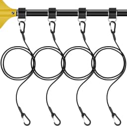 Civaner Pacote com 4 trelas de remo de caiaque, cordão de pesca, acessórios de pesca para caiaque, cabo de remo de caiaque, tiras de vara de pesca para ferramentas de pesca, varas, remos