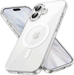 JETech Capa Magnética para iPhone 17 6,3 Polegadas Compatível com MagSafe, Case Protetora de Telefone à Prova de Choque, Parte Traseira Transparente Anti-Riscos (Claro)