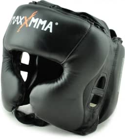 MaxxMMA Headgear L/XL Boxe MMA Training Kickboxing Sparring Karate Taekwondo (preto)
