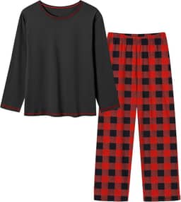 Umeyda Pijama infantil para meninos e meninos, tecido macio de algodão para crianças de 4 a 12 anos