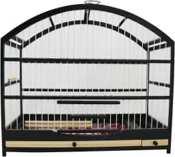 Gaiola Pequena Para Passarinho Em Madeira - Coleira/Coleiro/Coleirinha Preto