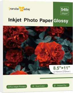 Papel fotográfico brilhante 21 x 28 cm, 24,5 kg, 200 g/m², secagem instantânea, trabalho para impressoras a jato de tinta e tinta para topo de bolo de menu, 30 folhas