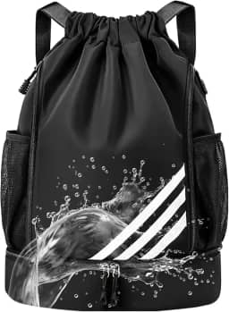 Mochila Esportiva Impermeável para Academia, Bolsa Grande com Compartimento para Tênis e Itens Molhados - Futebol e Treino