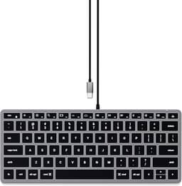 Satechi Teclado Slim W1 Iluminado com Cabo - Teclas Iluminadas e Conexão USB-C - Para M2/ M1 MacBook Pro/Air, M2/ M1 iPad Pro/Air, M2 Mac Mini, iMac M1