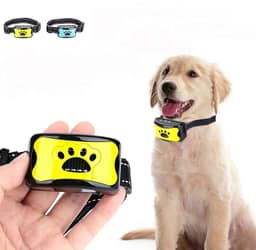 JINQII Dispositivo Anti-latido para Cães de Estimação, 7 Níveis de Sensibilidade, USB, Elétrico, Ultrassônico, Coleira para Adestramento de Cães, Parar de Latido, Vibração(Preto)