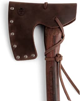 Bainha de Cabeça de Machado Rebitada com Barbante, Capa Protetora, Capa de Segurança para Lâmina, Lenhador, Acessórios de Acampamento, Couro de Flor Integral, Feito À Mão, Marrom Bourb