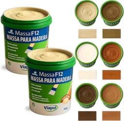 KIT 2 Massa F12 De Calafetar E Correção Madeira 400g - Cores (CEREJEIRA)