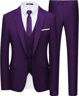 Terno Slim Fit Masculino Um Botão 3 Peças Blazer Vestido Negócios Festa de Casamento Colete e Calça