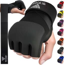 WYOX Luvas Internas de Boxe em Gel para Homens e Mulheres, Tiras Rápidas de Pulso 80cm, Proteção Acolchoada para Nós dos Dedos, Ideais para Muay Thai, Kickboxing, Boxe e Artes