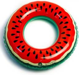 Boia Inflável Melancia 80 cm – Design Divertido, PVC Reforçado, Fácil de Inflar, Compacta para Viagem – Ideal para Piscina, Praia e Verão