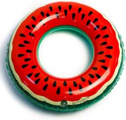 Boia Inflável Melancia 80 cm – Design Divertido, PVC Reforçado, Fácil de Inflar, Compacta para Viagem – Ideal para Piscina, Praia e Verão