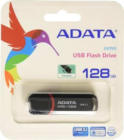 ADATA UV150 128 GB USB 3.0 Snap-on Cap Flash Drive, preto (AUV150-128G-RBK)