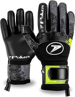 Luva De Goleiro Profissional Poker Infinity 2 Látex Alemão Grip Gel Gramado Sintético Natural Grama Society Campo Profissional Futebol Oficial