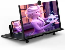 Lupa de tela de 14 polegadas - Ampliador de tela 3D HD para celular, filmes, vídeos e jogos - Suporte dobrável para celular com amplificador de tela - Compatível com todos os smartphones