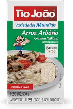 Arroz Arbório Tio João Variedades Mundiais Cozinha Italiana - 500g