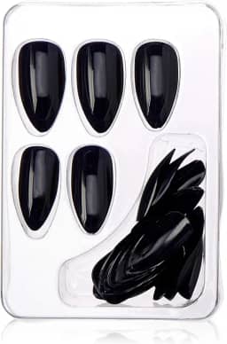 Macrilan Unhas Postiças Estilo Stiletto - Azul Marinho - Up502