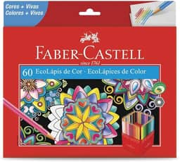 EcoLapis de Cor Faber-Castell 60 Cores, Faber-Castell, 120160G, Multicor