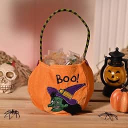 Sacos de doces ou travessuras de Halloween, sacos de doces de abóbora reutilizáveis para festas, cosplay, eventos escolares, sacolas de brindes para atividades de Halloween