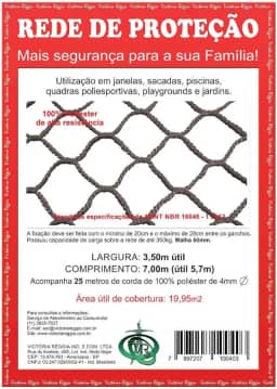 Protej, Kit rede/Tela de Proteção Preta - 19,95m2