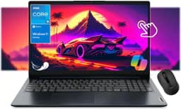 Lenovo IdeaPad 1i 39.6 cm FHD Touchscreen, Intel Core i5-1335U de 13ª geração, Copilot AI, Webcam com obturador de privacidade, teclado numérico, Wi-Fi 6, Windows 11 Home, com mouse (16 GB RAM | SSD