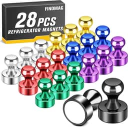 FINDMAG Ímãs de geladeira para casa, cozinha, quadro branco (28, multicolorido)