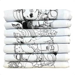 Kit 5 Panos de Prato Riscado P/Pintura Desenho Santa Margarida