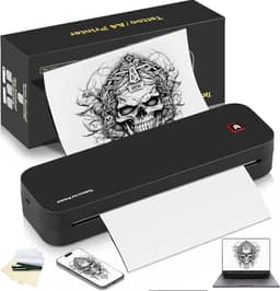 Impressora de Tatuagem Portátil, Impressora de Estêncil de Tatuagem, Térmica Sem Fio, IOS, PC