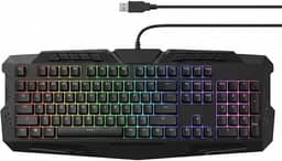 Teclado Gamer Mecânico RGB com Iluminação Ajustável, Teclas de Resposta Rápida, Layout ABNT2, Conexão USB com Fio, Atalhos Multimídia, Design Ergonômico Ideal para Jogos, Escritório, PC e Notebook