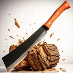 Facão de Mato Machete em Aço Inox Premium com Cabo de Madeira Ergonômico e Bainha – Resistente e Versátil para Camping, Pesca, Trilha, Roça, Caça e Atividades ao Ar Livre (Medeira, Cutelo Facão)