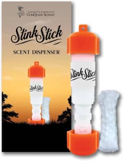 Conquest Scents Bastão de cheiro laranja | Dispensador de perfume com pavio de fibra de vidro para aromas de caça ou tubos de cera | Marcador de quintal e ferramenta de perfume para pendurar | Design