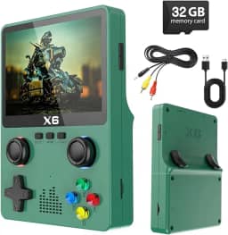 Console de Jogos Portatil Retro com 10.000 Jogos Classicos HDMI TV Saida Cartao 32GB Bateria 2000mAh Presente Video Game Portatil (Verde)