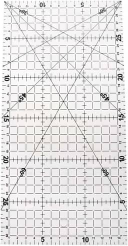 Régua 15x30 Cm Gravada A Laser Patchwork Artesanato (TRANSPARENTE)