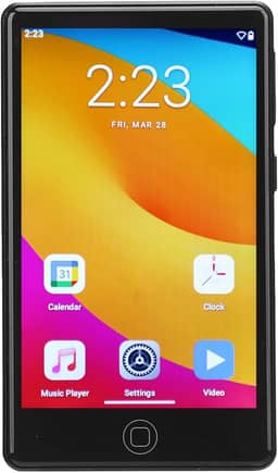 Mp3 Player Com Bluetooth Wifi, 32 GB de Música Com Tela de Toque de 4 Polegadas, Hifi Som Portátil Mp3 Mp4 Com Função de Livro Eletrônico para Android 14