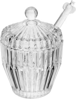 WOLFF - Meleira com Pegador e Tampa Imperatriz 8cm x 8cm x 11cm Cristal Ecológico