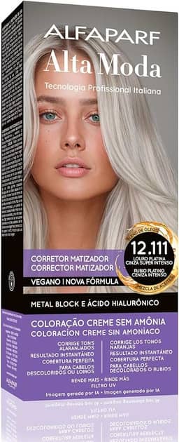 Alta Moda Tinta 12.11 Loiro Platina Cinza