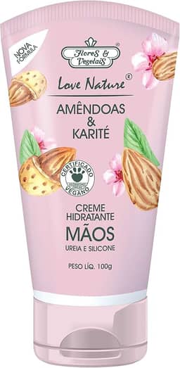 Flores & Vegetais Creme Hidratante Mãos Amêndoas & Karité Love Nature® 100G