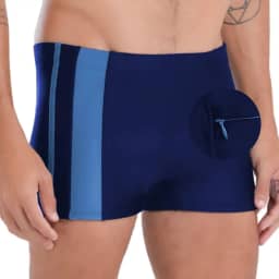 Sunga Boxer Praia Mash Com Bolso Zíper Uv 50+ Dryfast