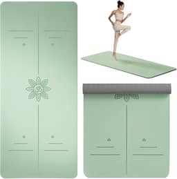 Tapete de Yoga, Tapete de Exercício Extra Grosso de Alta Densidade, Yoga Mat Ant rasgo com Alça para Transporte, atrás Antiderrapante, Adequado para Vários Exercícios de Yoga