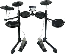 Bateria Eletrônica Digital MXT, 4 Pads de Bateria, 3 Pratos, Módulo de Som, Pedais, Preta