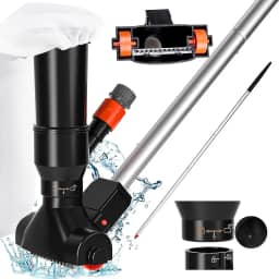 Aspirador de piscina para acima do com 48 Multi-Purpose Escova Design fechamento trava exclusivo Sacola malha Sem necessidade energia elétrica bomba Fácil usar ABS Alumínio Versátil inflável pequena s