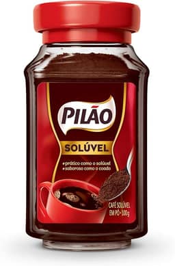 Café Solúvel Coado Pilão Vidro 100g