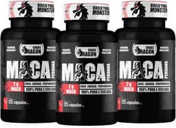 3x Maca Peruana Negra 120 Capsulas 2000mg Black Pura Premium Importada Para Homens e Mulheres Original